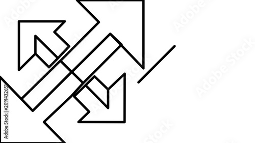 Simple clean flat vector line icon representing money transfer arrows, ideal for remittance platforms, recurring payments, and account actions.