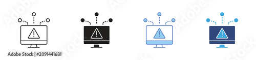 Photos Cyber Attack Laptop Icon, Computer Security Threat, Malware Warning, Cybersecuri