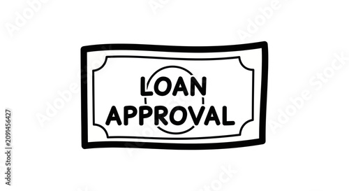 Loan approval document with decorative border