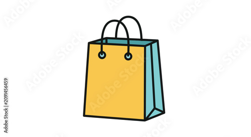 Colorful paper shopping bag for retail and commercial use