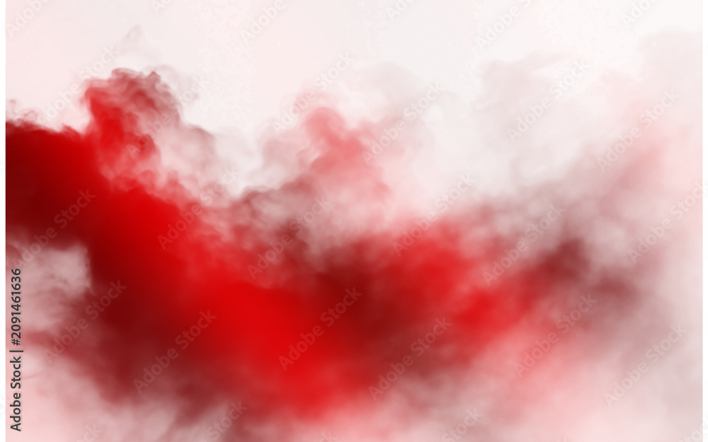Obraz premium Red and white smoke clouds mixing together in a swirling pattern abstract background texture transparent background