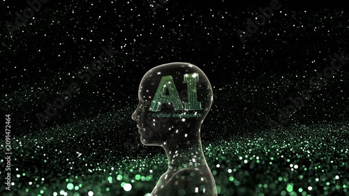 AI artificial intelligence Digital Sea concept background