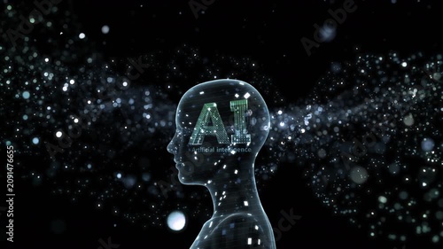 AI artificial intelligence Digital Sea concept background