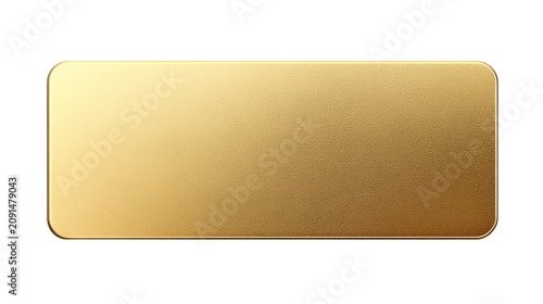 Rectangular golden texture plate with gently rounded corners providing a luxurious embossed metal appearance  