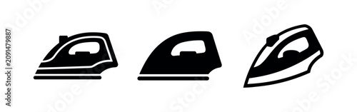 Canvastavla Clothes iron icons set