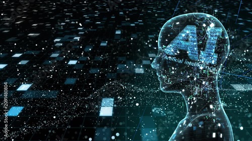 AI artificial intelligence Digital Sea concept background