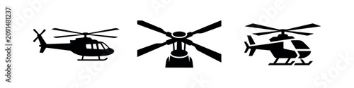 Fotografie Helicopter icons set