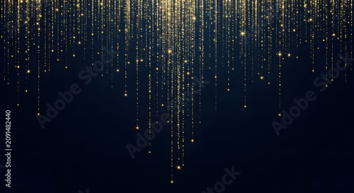 Digital Binary Code Rain in Dark Cyber Space with Glowing Light Effect