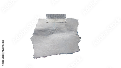 Quadro su tela Fragmento de papel rasgado con cinta adhesiva aislado sobre fondo transparente p