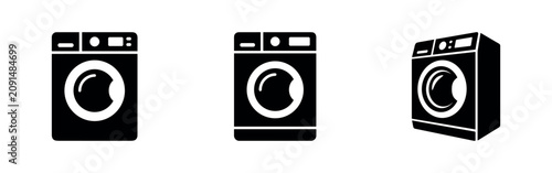 Quadro su tela Washing machine icons set