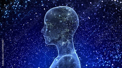 AI artificial intelligence Digital Sea concept background