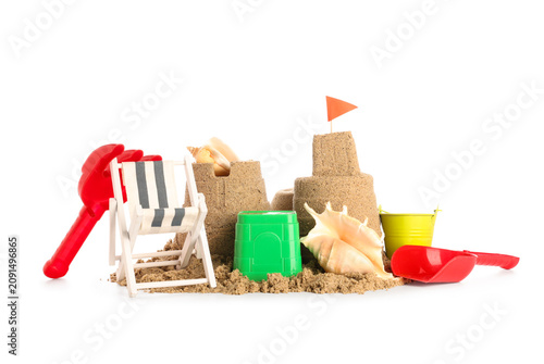 Castle made of sand, beach ...