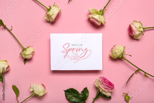 Greeting card with text HEL...