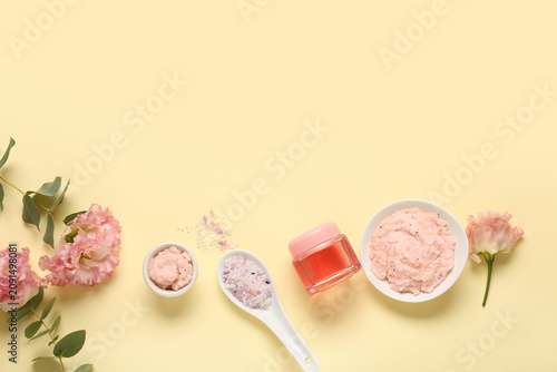 Scrubs with sea salt, cosme...