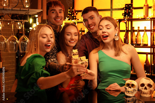 Young friends with tequila ...
