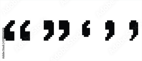 Photos Collection of quotation mark symbols for text formatting with quotation typograp