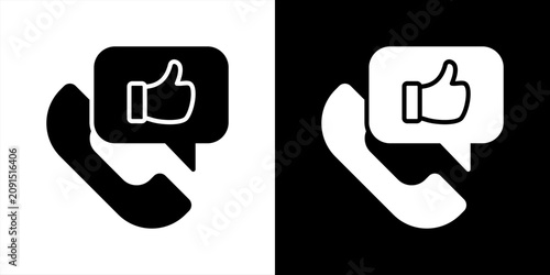Fotografía Communication Icon Set Black And White