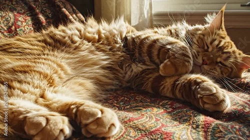 上を向いて寝る猫