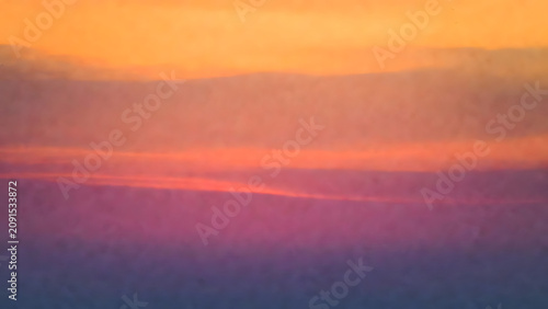 Abstract blurred colorful cloudy sky sunset, watercolor painting textured paper. Gradient color scheme. Sky texture, abstract nature background, motion blur gradient page design, banner template