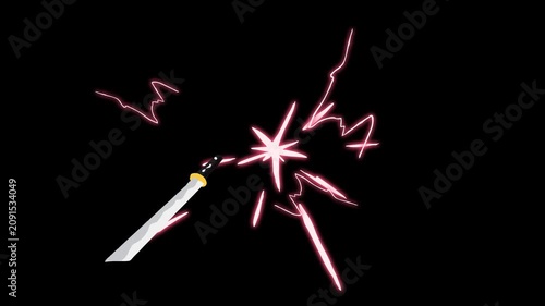 Flying Katana Cut Title Animation