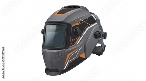 Advanced Industrial Protective Welding Helmet with Ergonomic Design and Adjustable Headgear for Professional Metalworking Safety