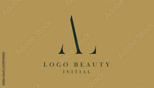 Картината върху платно Minimalist luxury logo letter A and L