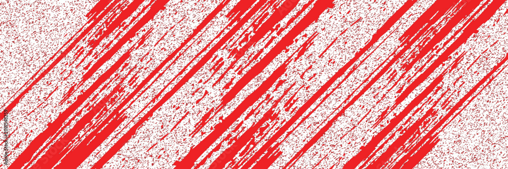 Obraz premium Abstract red grunge brush stroke background with diagonal paint streak texture creating a bold artistic backdrop for modern creative design.