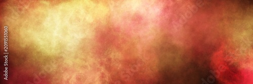 Golden yellow, orange, and soft red smoke haze on black. Wide panoramic banner for autumn, sunset, and warm energetic designs.
