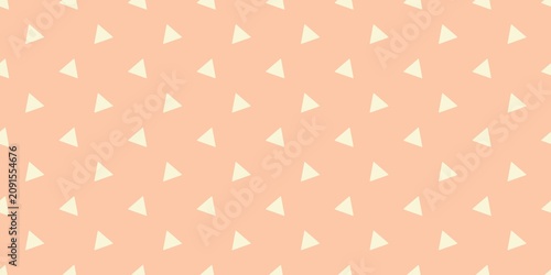 Tablou pe pânză Faint white triangles floating gracefully across a warm creamy peach canvas surface