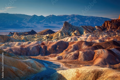 Breathtaking view of colorful mineralized desert hills and rugged mountains in a vast landscape with mountains landscape formation wilderness colorful sedimentary dramatic geological minerals