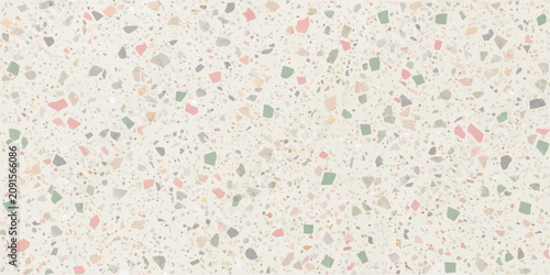 Cuadro en lienzo Multi colored terrazzo surface with pastel stone fragments terrazzo background f