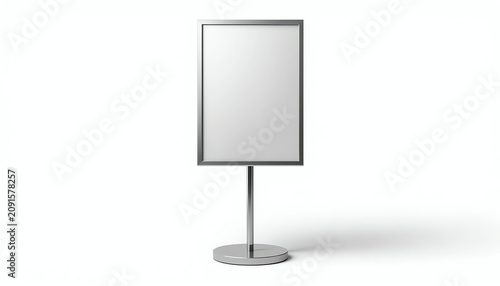 A3 Poster Stand Floor Display, Stands Snap Frame, Poster Board, Menu Holder, Advertisement Sign Stand On White Background, 3D Illustration