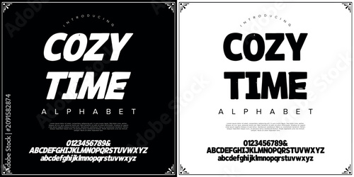 COZY TIME soft rounded alphabet font for kids education and friendly children book design