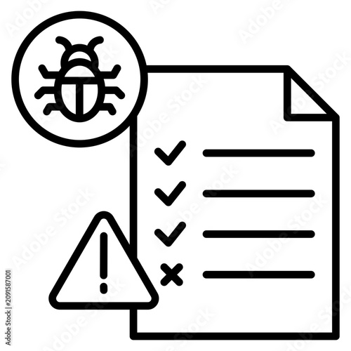 Bug Report Icon Element For Design