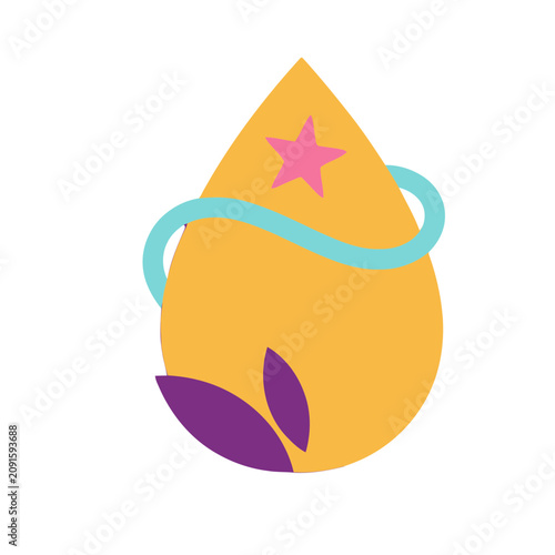 Abstract logo with star and leaves