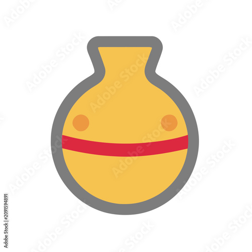 Decorative Pottery Vase Flat SVG Icon