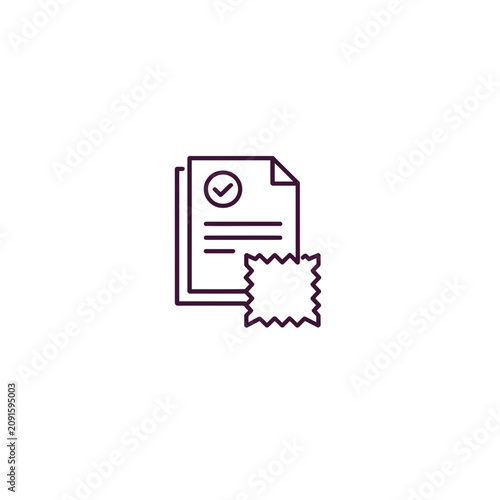 Invoice Approval Document Badge Icon