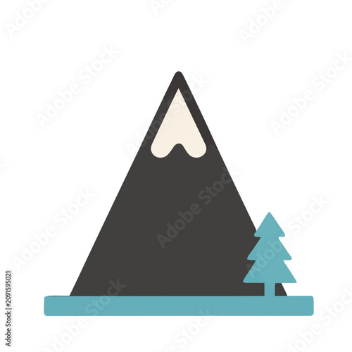 Mountain Landscape Vector Icon