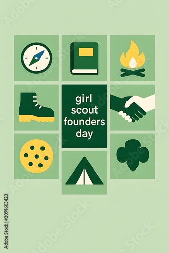 Girl Scout Founders Day Typography