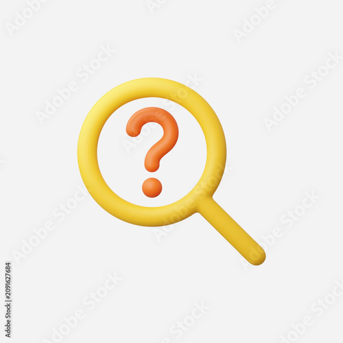 3d Realistic Find icon vector illustration