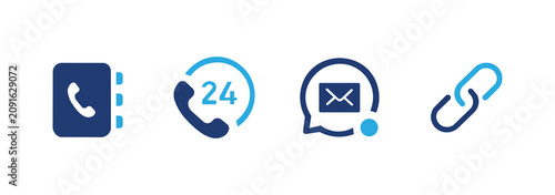 Canvastavla Contact icon set