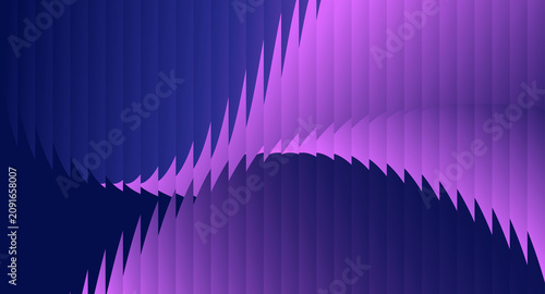 Foto Abstract Purple Fractal Wave Background with Geometric Gradient Layers and Futuristic Curved Shapes