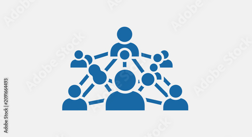 Canvastavla A blue icon representing a professional network of connected people