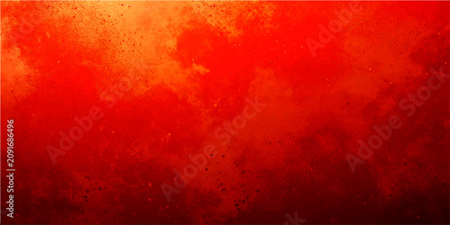 Photos Abstract fiery red and orange background with textured watercolor effect and glowing golden light at top suggesting heat and intensity