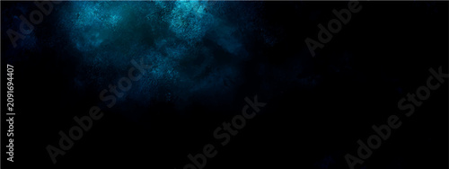 Obraz na płótnie Mysterious swirling ethereal blue mist drifts across the dark backdrop, creating an atmospheric, mystical, and possibly magical effect