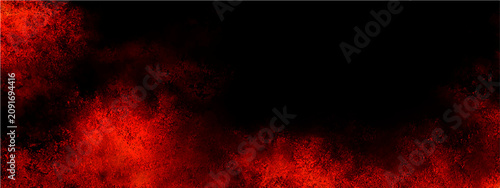 Obraz na płótnie Abstract inferno motif featuring vibrant red and orange flame textures against a dark background, evoking intense heat and destructive power