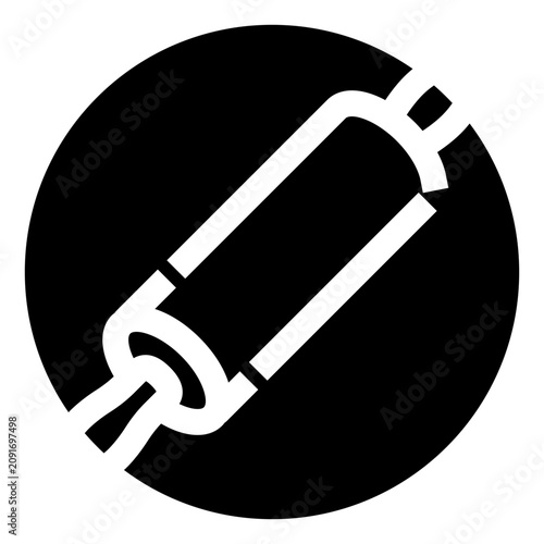 Fotografía Abstract simple graphic design creating a minimalist icon with rounded tubular s