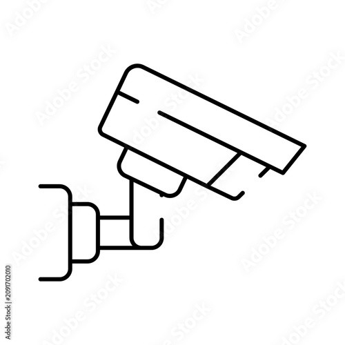 Fotografie Security camera icon illustrating continuous surveillance and protection, repres