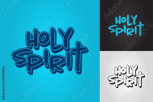 holy spirit fancy christianity typography