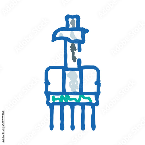 Принти на полотні Concrete vibrator tool icon emphasizing its use in construction for compacting c